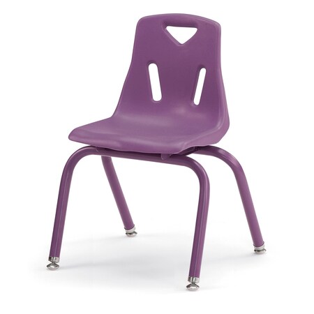 Jonti-Craft Berries Stacking Chairs with Powder-Coated Legs, 14 in. Ht, Set of 6, Purple 8124JC6004